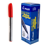 Marcador Retroprojetor Pilot 2.0mm Vermelho - 12 Unidades