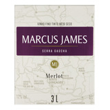 Marcus James Meio Seco Merlot Vinho Tinto Em Bag In Box 3l