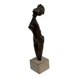 Mario Agostinelli Escultura De Bronze Antiga Assinada