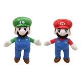 Mario E Luigi 2 Bonecos Game Filme Super Mario Grande 36cm