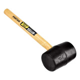 Marreta De Borracha Preta 60mm Cabo Madeira Fertak