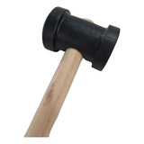 Martelo De Borracha 60mm Médio Preto Marreta Martelinho Piso