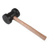Martelo De Borracha Marreta Martelinho Piso Preto 60mm
