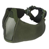 Máscara Airsoft Meia Face Proteção Confort - Cor Verde