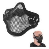 Máscara Airsoft Meia Face Telada Proteção Tática Ajustável