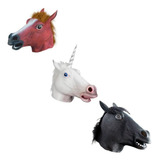 Máscara Animais Unicórnio Cavalo Látex Halloween P/ Entrega