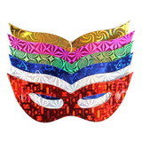 Máscara Carnaval Holográfica Kit Com 24 Unidades Coloridas
