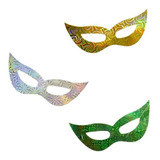 Máscara Carnaval Holográfica Pacote Com 10