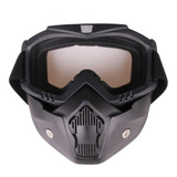 Máscara Com Óculos Moto Bike Capacetes Abertos Sniper