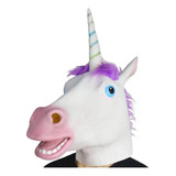 Máscara De Cavalo Unicórnio Látex Cosplay Halloween Festa