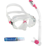 Máscara De Mergulho Cressi Marea + Dry + Anti Fog Sea Gold Cor Transparente/rosa