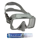 Máscara De Mergulho Cressi Sf1 Cor Cinza