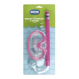 Mascara De Mergulho E Snorkel Rosa Infantil 1884 - Mor