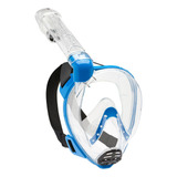 Máscara De Mergulho E Snorkeling Full Face Cressi Mini Baron Cor Transparente/azul