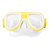 Máscara De Mergulho Oculos Ajustável Mar Praia Piscina Cor Amarelo