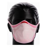 Máscara De Proteção Fiber Knit 3d Rosa + 1 Refil- Tamanho G