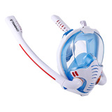 Máscara De Snorkel Facial Completa Com Design De Tubo Respir