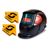 Mascara De Solda Automatica + 2 Esquadros 12kg De Brinde