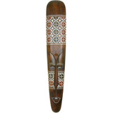 Máscara Decorativa Carranca Madeira Tribal Parede - 100cm