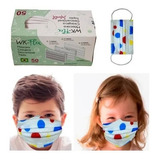 Máscara Descartável Infantil Tripla C Filtro Meltblown 50 Un