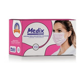 Mascara Descartavel Medix Rosa C/50 Unidades