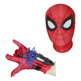 Máscara Do Homem-aranha Com Máscara De Silicone E Lançador D