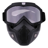 Máscara E Óculos De Proteção Moto Cross Ajustavel Respiravel