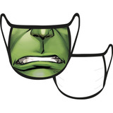 Mascara Facial Proteção Tecido Marvel Hulk