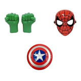 Mascara Homem Aranha Escudo Espada Capitão América Luva Hulk