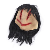 Máscara Horror Ghost Halloween Scary Weird Devil Long Hair F