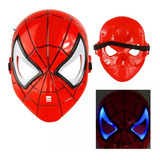 Máscara Infantil Homem Aranha Led Luz Fantasia Spider Man 