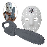 Máscara Jason E Motosserra Fantasia Halloween Sexta Feira 13
