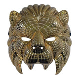 Máscara Leão Dourado Metalizada Round 6