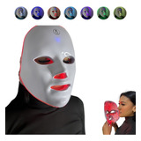 Máscara Led 7 Cores Tratamento Facial Fototerapia Premium