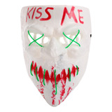 Mascara Led Neon Festa Halloween Kiss Me Fantasia The Purge