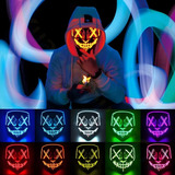 Máscara Led Neon Halloween Terror Carnaval