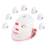 Máscara Led Tratamento Facial Fototerapia Estética 7 Cores
