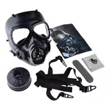 Máscara Mod Anti Gás Preto Respirador Airsoft Paintball