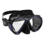 Máscara Mx-02 Fun Dive, Baixo Volume Mergulho Pesca Sub Cor Preto/azul