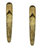 Máscara Pátina Carranca Decoração Parede Bali 2pcs - 1 Metro
