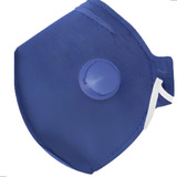 Mascara Pff2 C/ Valvula Proteção Respiratória Azul C/ 100 