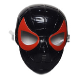 Máscara Plástico Marvel Miles Morales Homem Aranha Preto