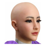 Máscara Realista 100% Silicone Feminina Cosplay