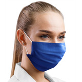Máscara Reutilizável Proteção Respiratória Lavável Azul