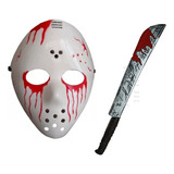 Mascara Sexta Feira 13 Halloween Terror Jason+facão Fantasia