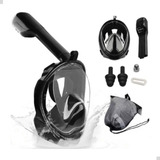 Máscara Snorkel Full Face C/suporte P/todas Câmeras Preto G