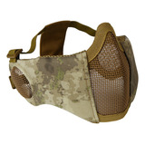 Máscara Tática Militar De Meia Face, Malha, Airsoft