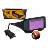 Mascara Tipo Oculos De Solda Para Soldar Emborrachado Soldad Cor Preto Liso
