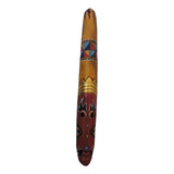 Máscara Tribal Africana Em Madeira Para Parede - 98 Cms