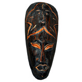 Mascara Tribal Em Madeira Para Parede-estrela-bali-decoração
